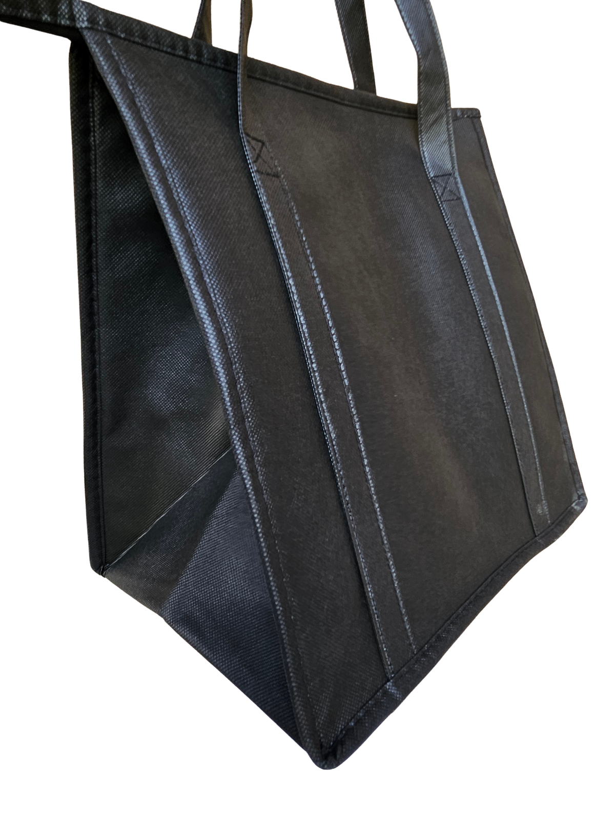 Side view of the DeliveryPro insulated food delivery tote bag showing its depth, structure, and zippered top