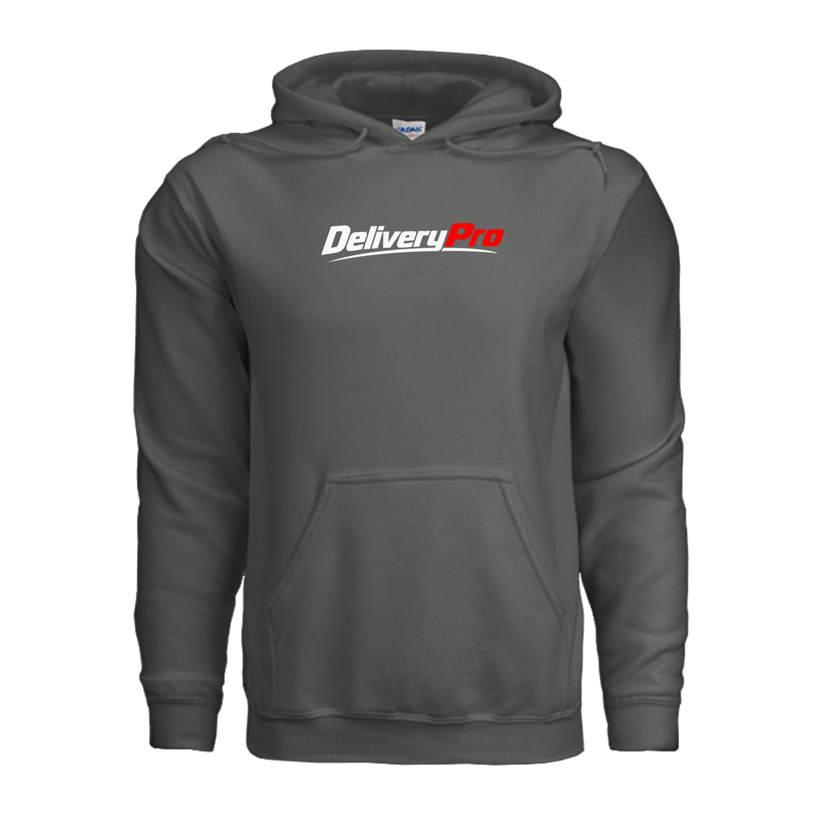 DeliveryPro Men's Fleece Pullover Hoodie in Charcoal - front view