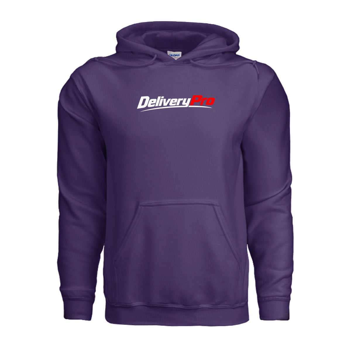 DeliveryPro Men's Fleece Pullover Hoodie in Purple - front view