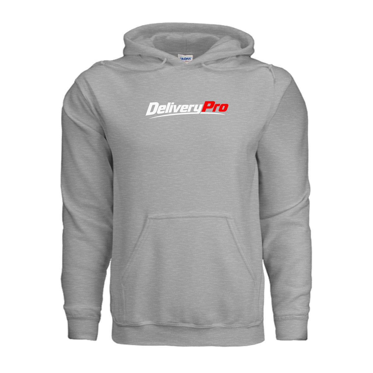 DeliveryPro Men's Fleece Pullover Hoodie in Sport Grey - front view