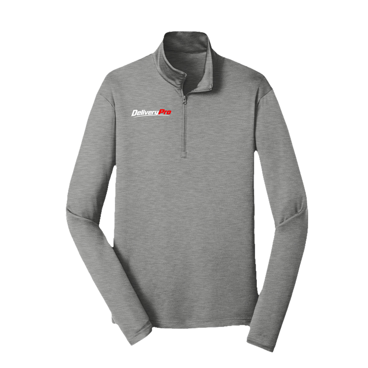 DeliveryPro Men's Performance Pullover in Light Grey Heather - front view