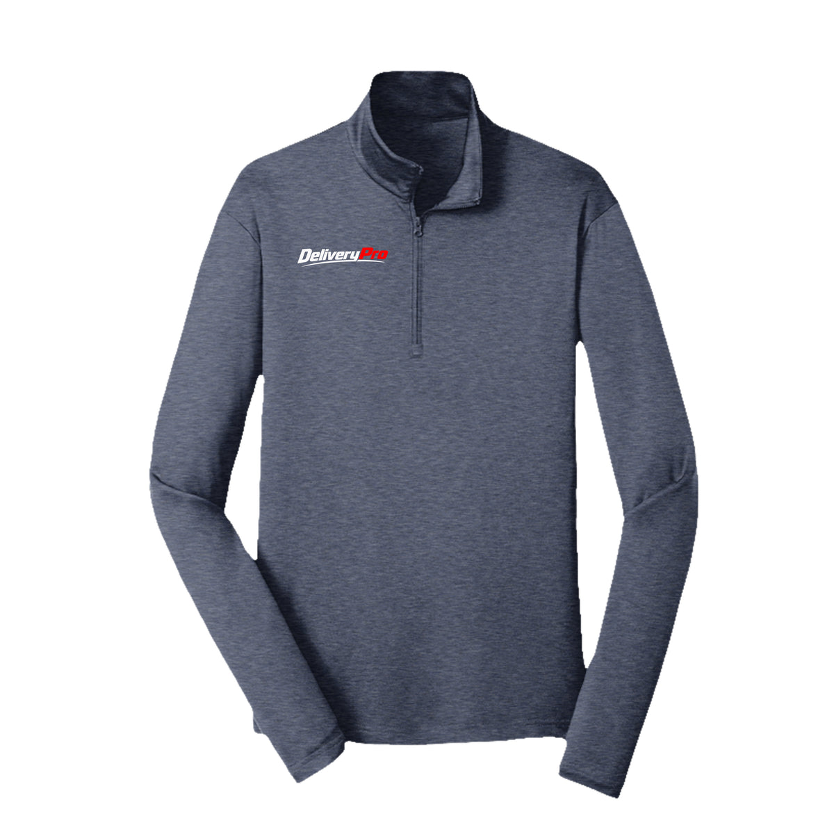 DeliveryPro Men's Performance Pullover in True Navy Heather - front view