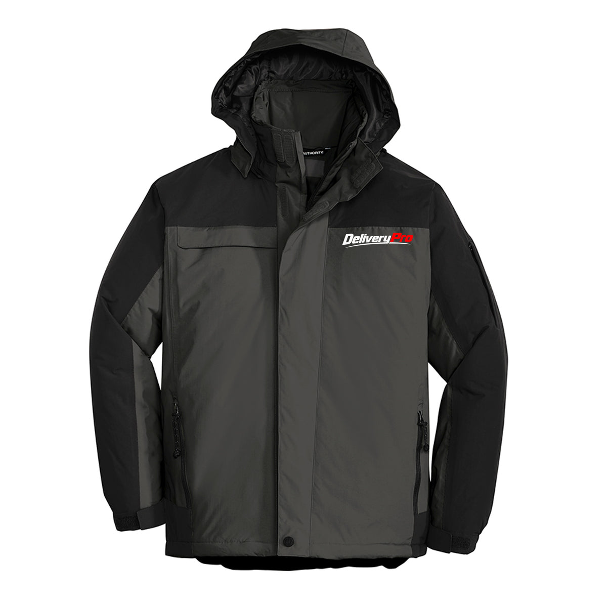 DeliveryPro™ Men's Premium Winter Driver Coat in Graphite/Black - front view