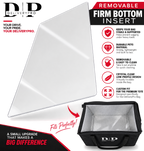 DeliveryPro premium insulated food delivery tote bag with removable clear firm bottom insert for added stability and support