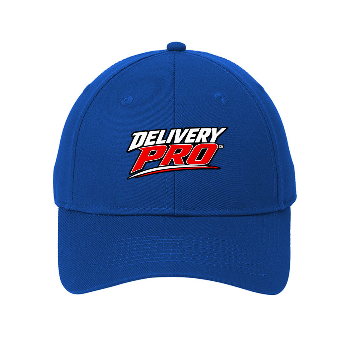 Royal blue DeliveryPro baseball cap for delivery drivers with DeliveryPro logo on front