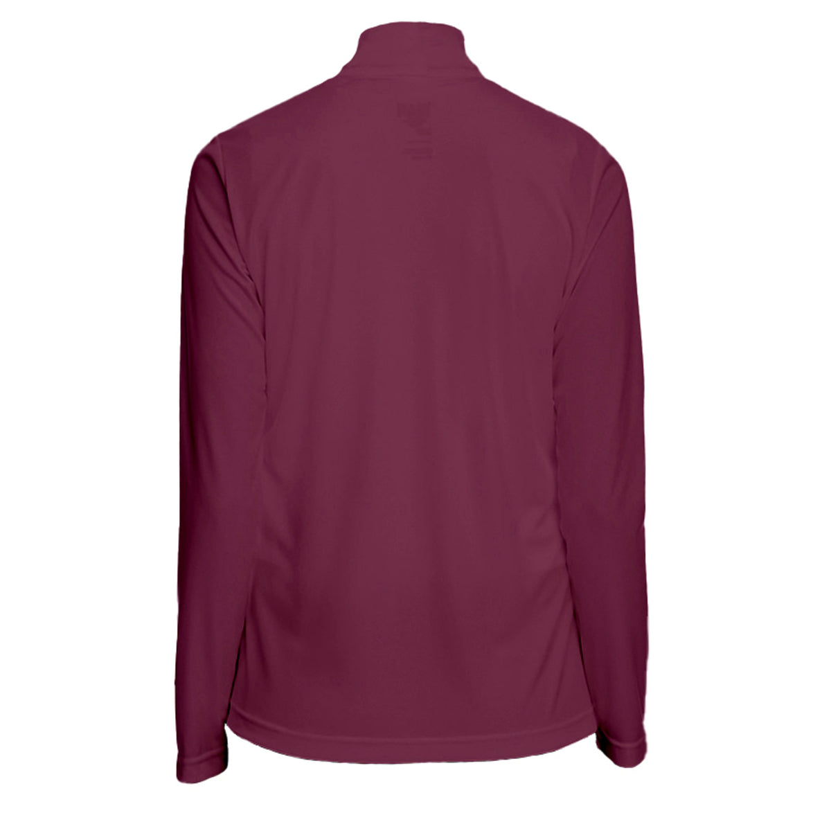 DeliveryPro Women's Performance Quarter-Zip Pullover in Maroon - back view