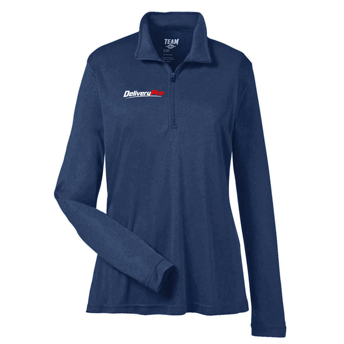 DeliveryPro Women's Performance Quarter-Zip Pullover in True Navy - front view