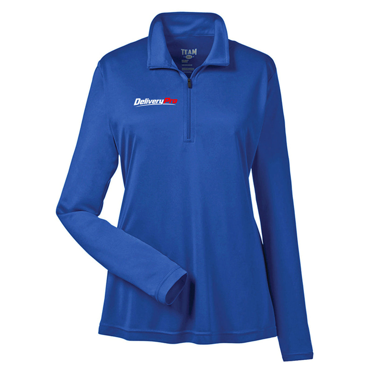 DeliveryPro Women's Performance Quarter-Zip Pullover in True Royal - front view